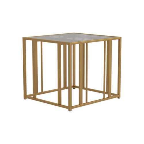 MATTE BRASS END TABLE