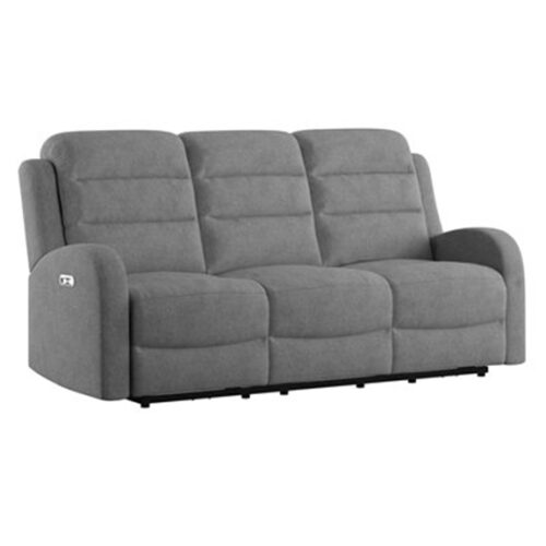 POWER SOFA W / 2 POWER HEADREST, GREY