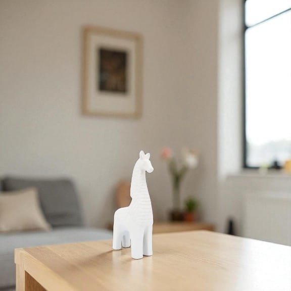 PORCELAIN, 17" LLAMA, WHITE - Image 2