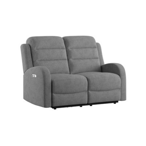 POWER LOVESEAT WITH 2 POWER HEADREST, GREY