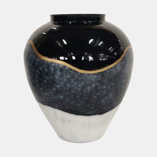 19″ POT VASE, BLUE