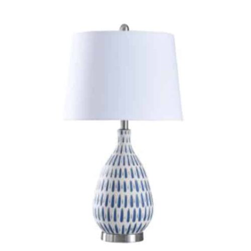 COBALT & WHITE TABLE LAMP