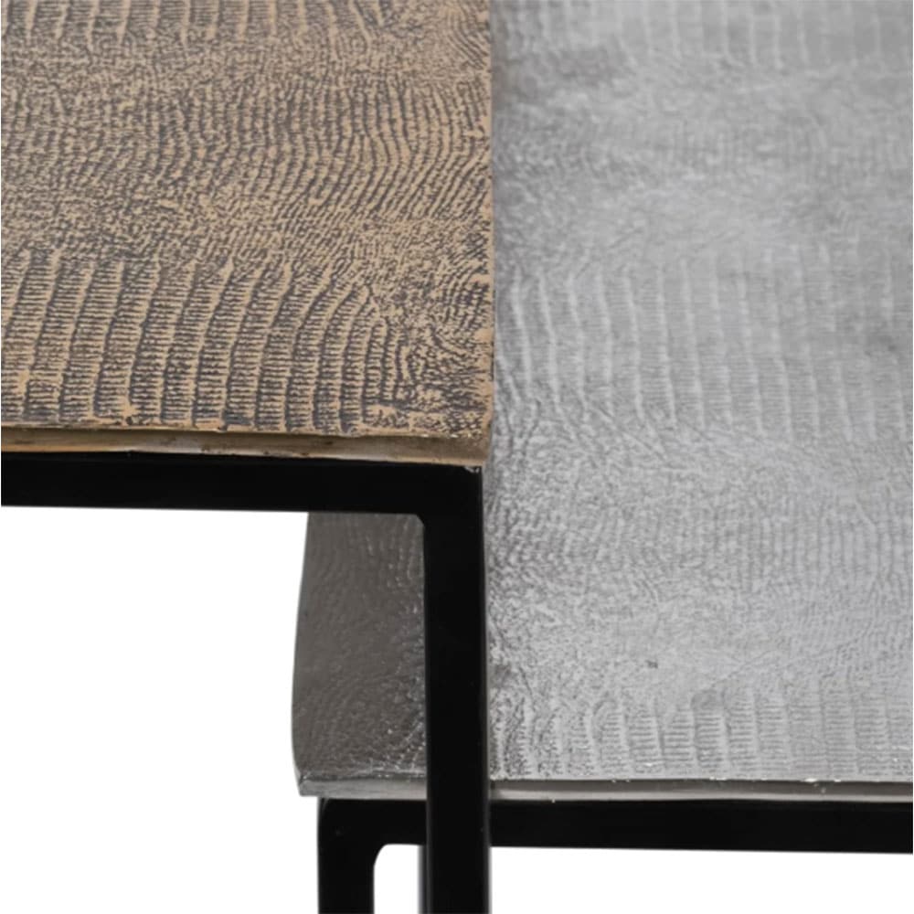 METAL NESTED SIDE TABLES, GOLD - Image 4