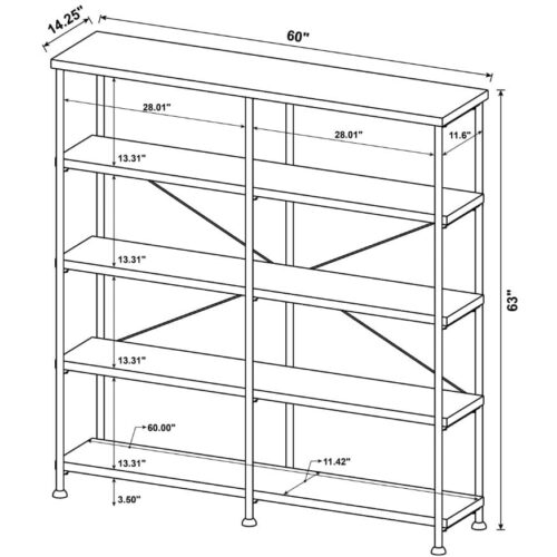 ANALIESE 4-SHELF OPEN BOOKCASE