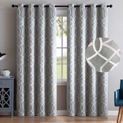 HOWPLUMB GRAY CURTAIN PANEL PAIR