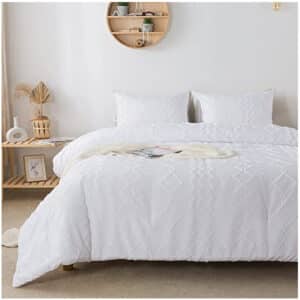 ANDCENCY WHITE TUFTED COMFORTER SET