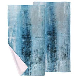 BLUE & GREY ABSTRACT HAND TOWELS