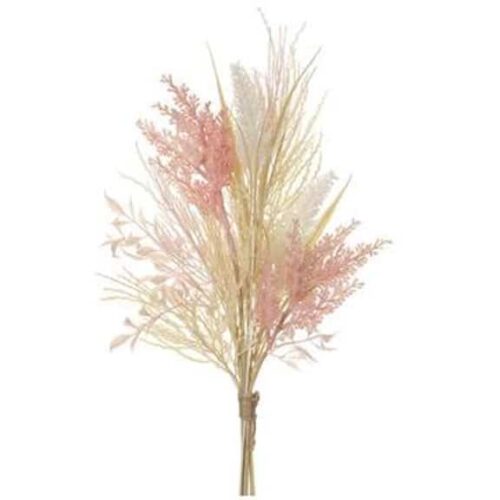 17″ REED GRASS FOXTAIL FERN BOUQUET PINK CREAM