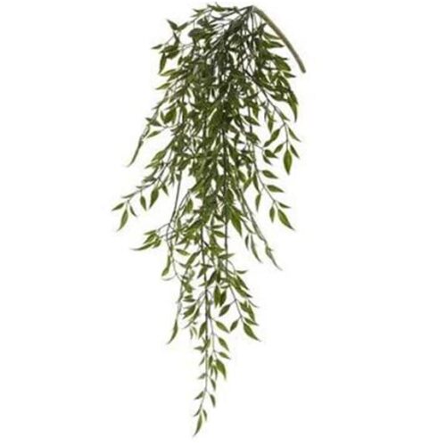 26″ HANGING MINI BAMBOO LEAF SPRAY GREEN