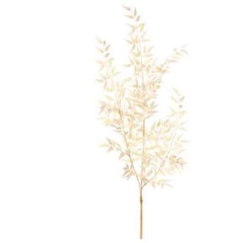 49″ ITALIAN RUSCUS LEAF BUNDLE X3, CREAM