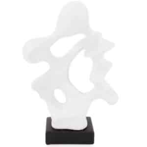 WHITE CERAMIC ABSTRACT SCULPTURE