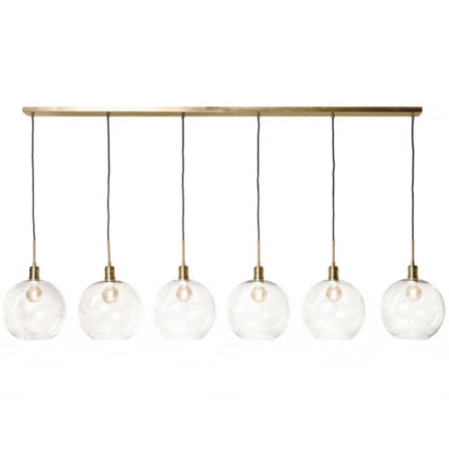 LUCA BRASS CHANDELIER, LARGE