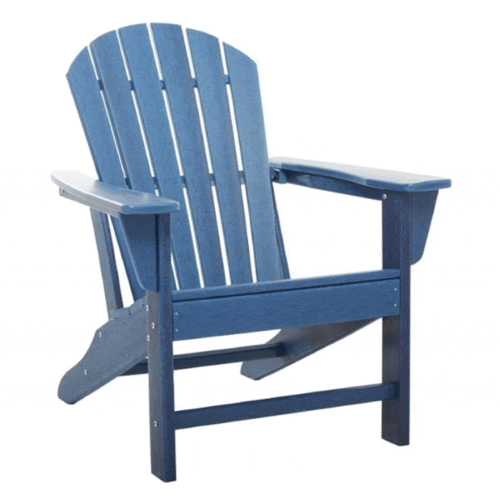 DARK BLUE RESIN INDOOR OUTDOOR ADIRONDACK CHAIR