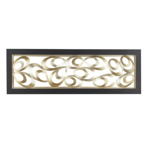 GOLD METAL ABSTRACT SCALLOP RIBBON WALL DECOR