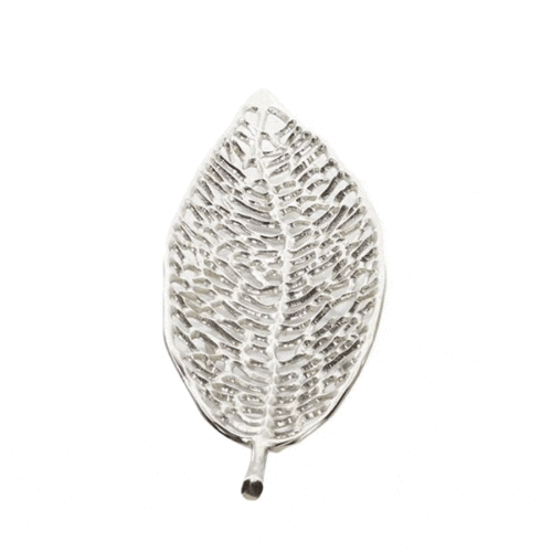 SILVER METAL LEAF TRAY, 31″