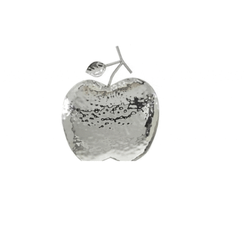 9″ SILVER METAL FRUIT APPLE TRAY