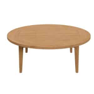 BISBANE TEAK WOOD OUTDOOR PATIO ROUND COFFEE TABLE