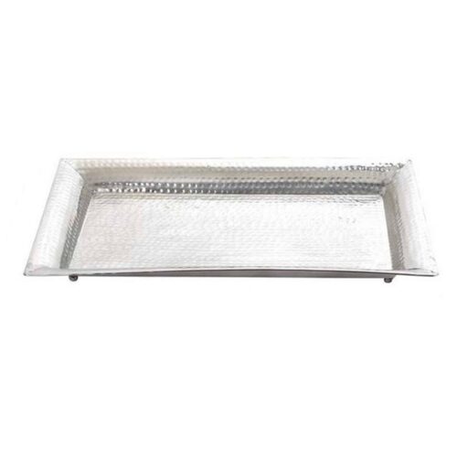 SILVER HAMMERED TRAY, 24″