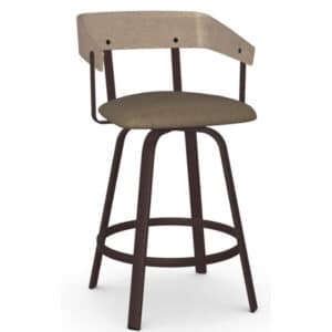 CARSON SWIVEL COUNTER HEIGHT STOOL- MOREILLE FABRIC