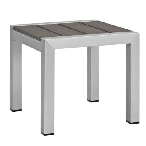 SHORE OUTDOOR PATIO ALUMINUM SIDE TABLE