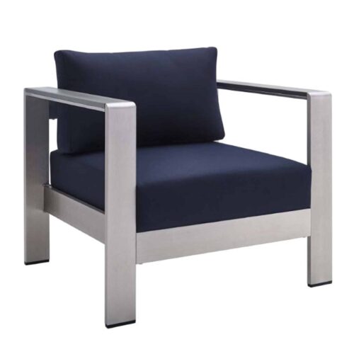 SHORE ALUMINUM OUTDOOR PATIO ARMCHAIR