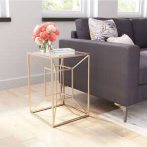 CANYON SIDE TABLE, GOLD