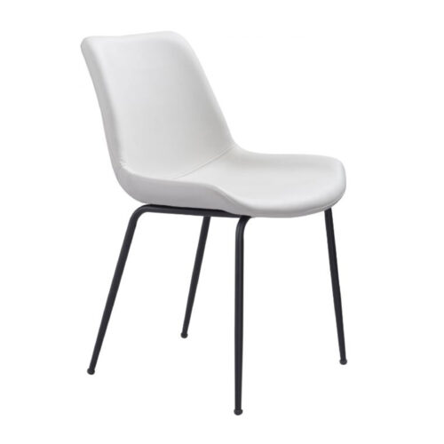 BYRON DINING CHAIR, WHITE, SET OF 2