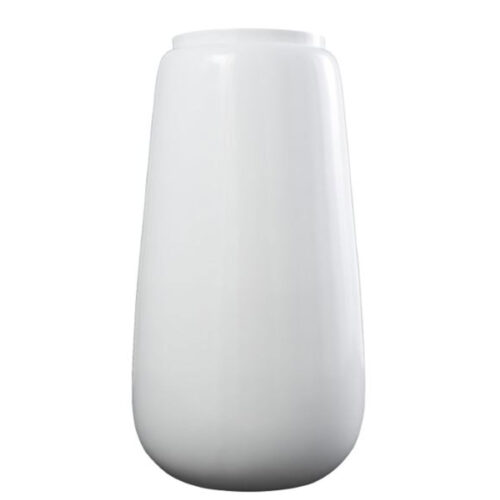 WHITE RESIN TALL FLOOR VASE