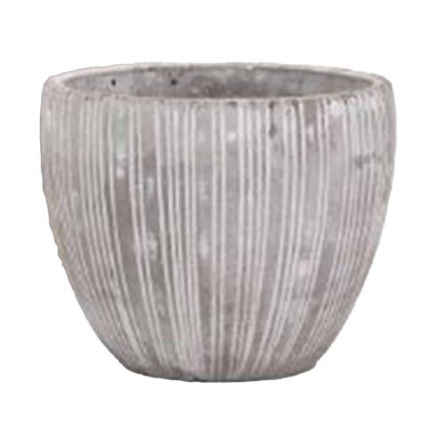 HUDSON CEMENT FLOWER POT, LG