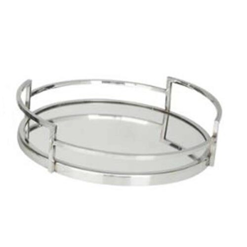 SILVER STAINLESS STEEL MIRRORED TRAY, 14″ – (Duplicate Imported from WooCommerce)