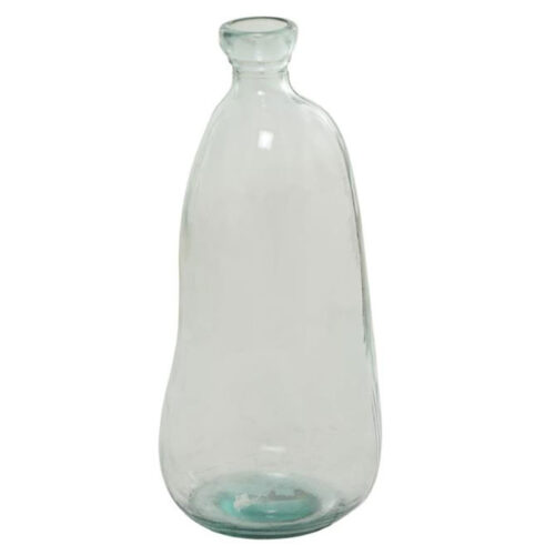 CLEAR RECYCLED GLASS SPANISH VASE