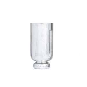 SILVER  GLASS GLAM CANDLE HOLDER – LG