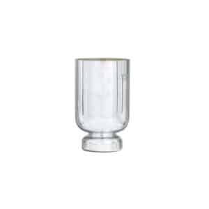 SILVER  GLASS GLAM CANDLE HOLDER – MED