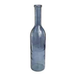 BLUE RECYCLED GLASS TALL SPANISH BOTTLENECK VASE