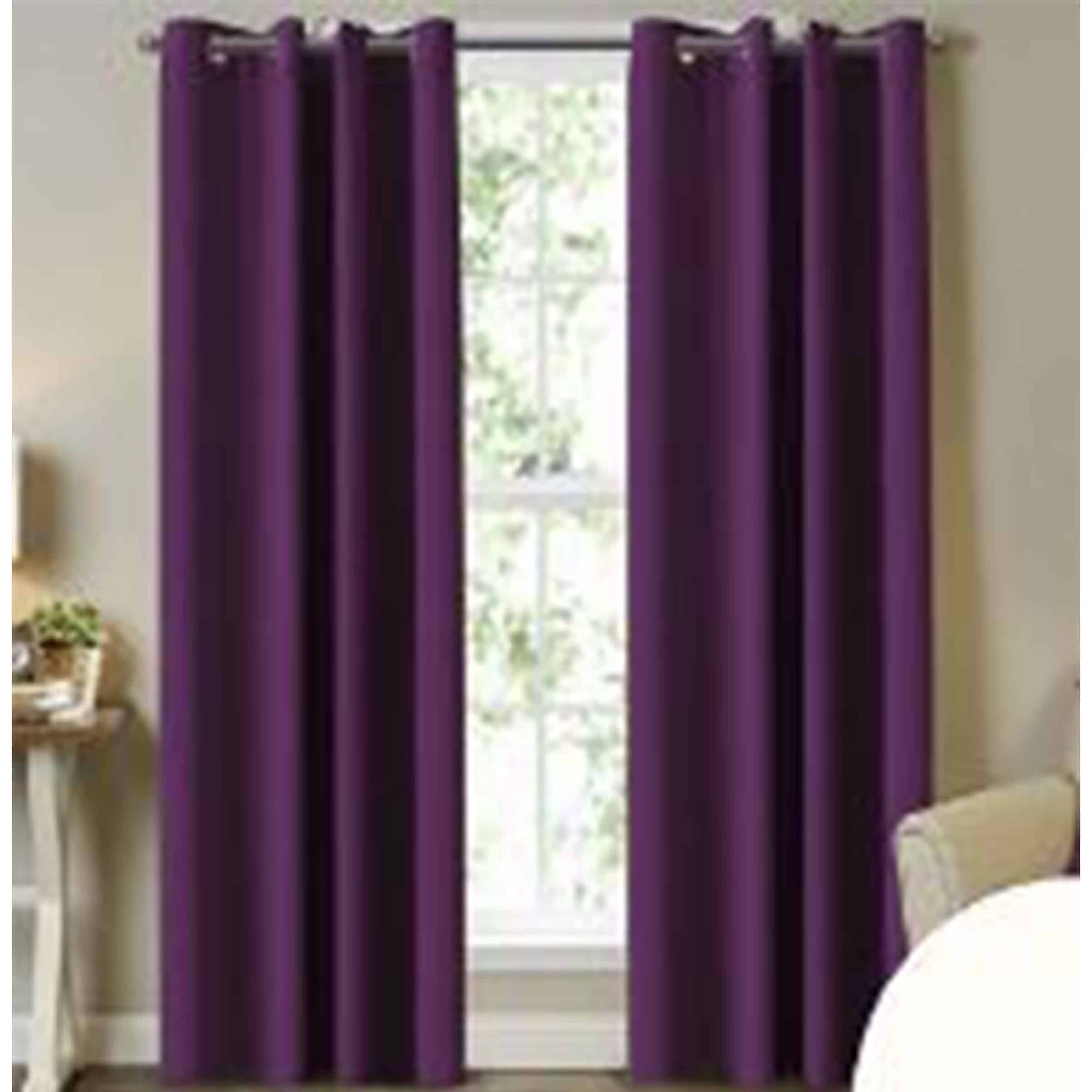 PLUM PURPLE GROMMET PANELS - Jana Ward Interiors