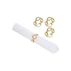 GOLD CHAIN LINK NAPKIN RING S/4