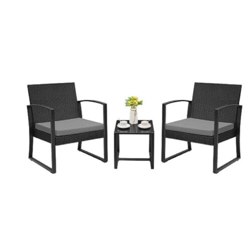 GREESUM 3 PC OUTDOOR PATIO SET, GRAY