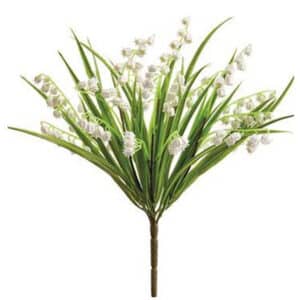 12″ LILY OF THE VALLEY BUSH, WHITE