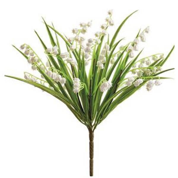 12" LILY OF THE VALLEY BUSH, WHITE