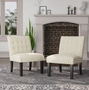 VERA ACCENT CHAIR, SANDSTONE, SET OF 2