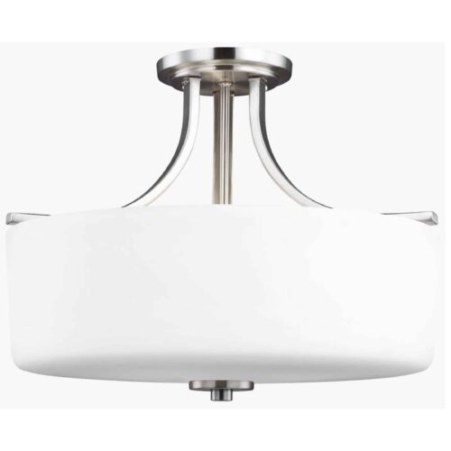 CANFIELD THREE LIGHT SEMI FLUSHED MOUNT