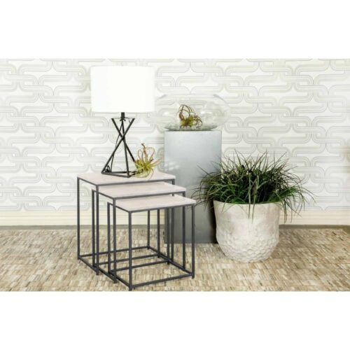 MEDORA 3 PC MARBLE TOP NESTING TABLE