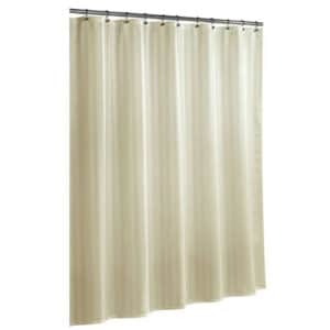 WOVEN STRIPE DAMASK FABRIC SHOWER CURTAIN LINER