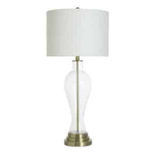 URN SHAPED GLASS  TABLE LAMP