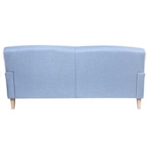 BABY BLUE SOFA ON CASTERS