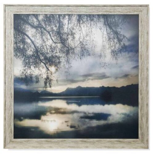 WATER LANDSCAPE TEXTURED FRAMED PRINT