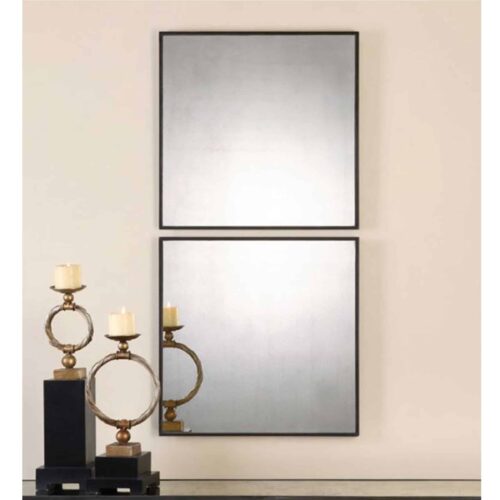 MATTY SQUARE MIRRORS, S/2