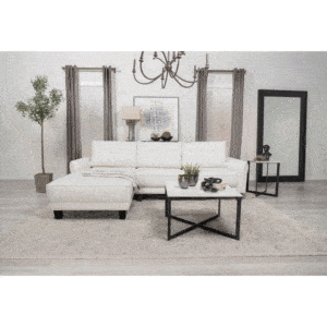 CASPIAN UPHOLSTERED CURVED ARMS SECTIONAL SOFA