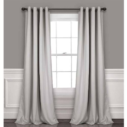 LUSH DECOR PANEL PAIR, LIGHT GREY