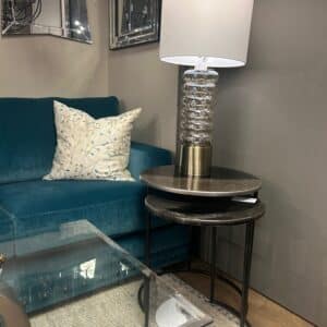 METAL SET OF 2 ROUND SIDE TABLES